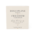 Note Cube — 'Discipline Today, Freedom Tomorrow' Inspirational Desk Notes
