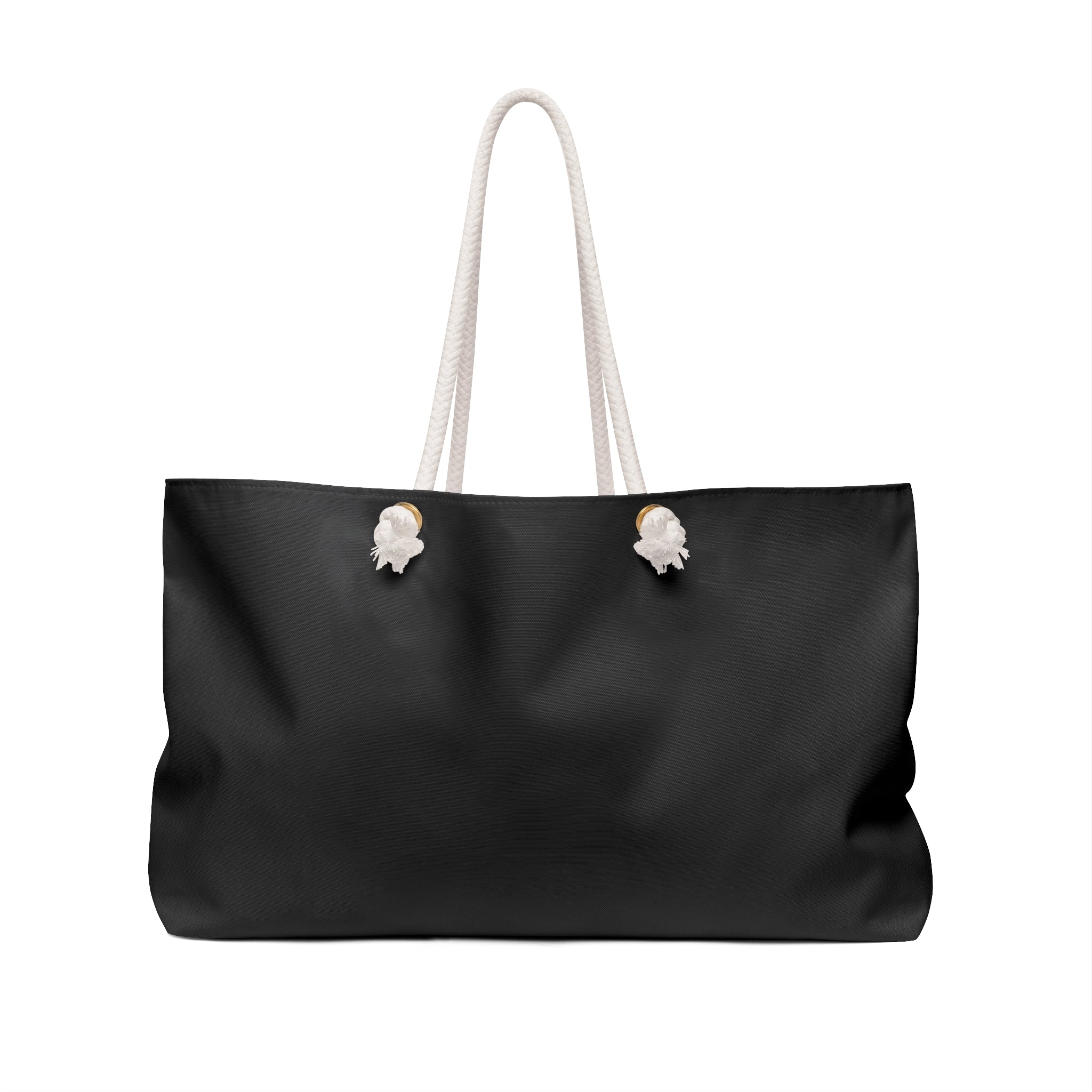 Ambition Has No Gender Weekender Bag – Gold Typography Travel Tote