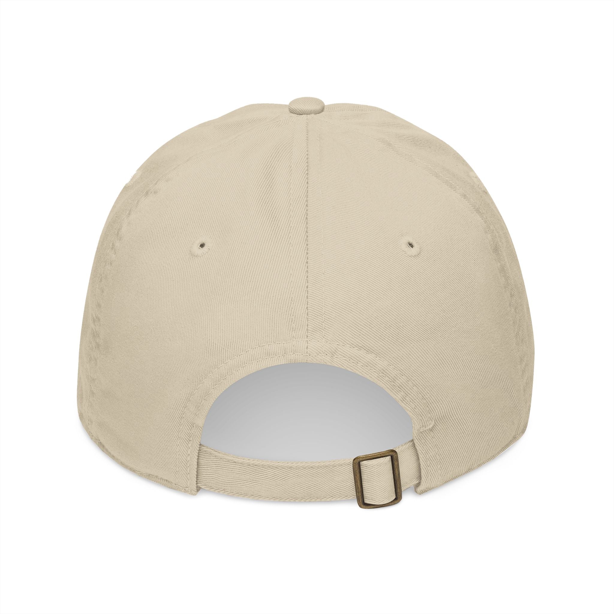 Embroidered "AM" Organic Cotton Baseball Cap — Natural Monogram Hat